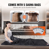 Sauna Blanket for Detoxification, Portable Far Infrared Sauna for Home, Oxford Sauna Bag w/ Arm Holes & Carbon Fiber Heating, 1-6 Level Adjustable Temp 95-176℉, 5-60 Minutes Timer, 71 x 31 in